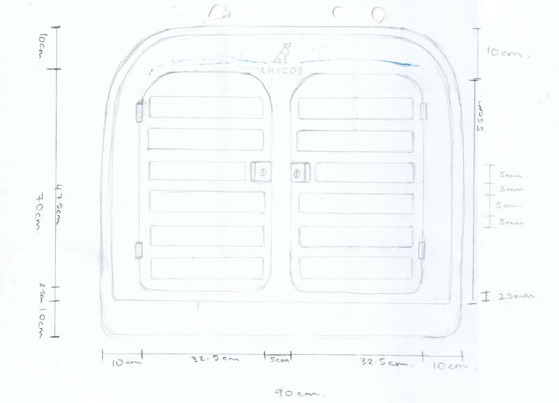sketch of early dog den design